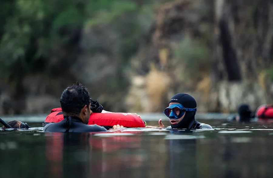 Cantera de aguas abiertas donde entrenamos